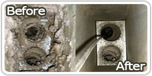 before and after duct cleaning